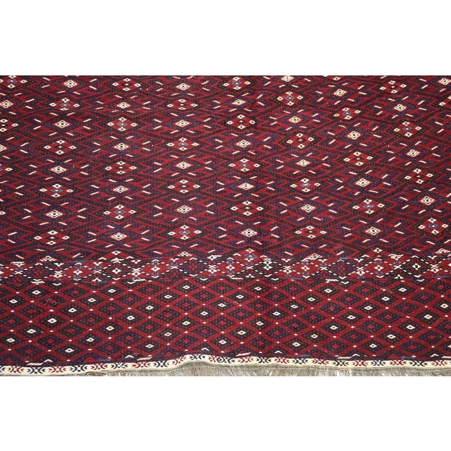 Vintage Nomadic Turkmen Yomut Kilim Rug For Sale - Image 9 of 18