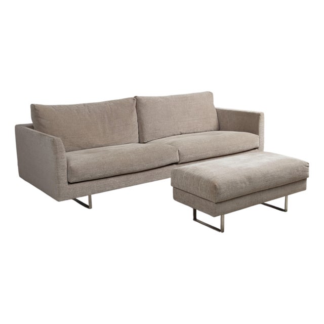 Montis Axel Fabric Four-Seater Sofa and Ottoman, Set of 2 For Sale