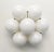 Italian Sakura Polished Brass Glossy White Murano Globe Flush Mount by Fabio LTD For Sale - Image 3 of 7