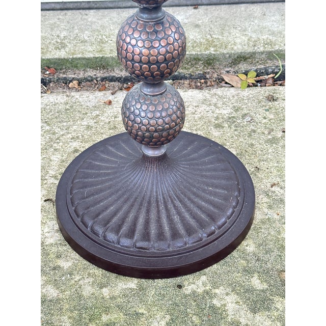 Vintage Etched Dragonfly Mirrored Top Side Table For Sale - Image 4 of 7