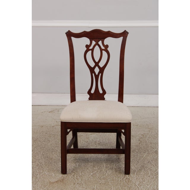 Set of 10 Knob Creek Cherry Chippendale Dining Chairs For Sale - Image 12 of 18