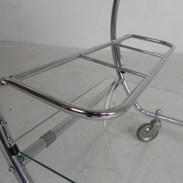 Art Deco Chrome Serving Cart, 1950s For Sale - Image 18 of 18