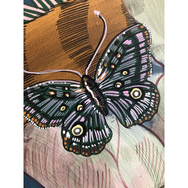 2020s "Beauty and the Beast" Original Acrylic on Wood Painting by Allison Cosmos For Sale - Image 5 of 8
