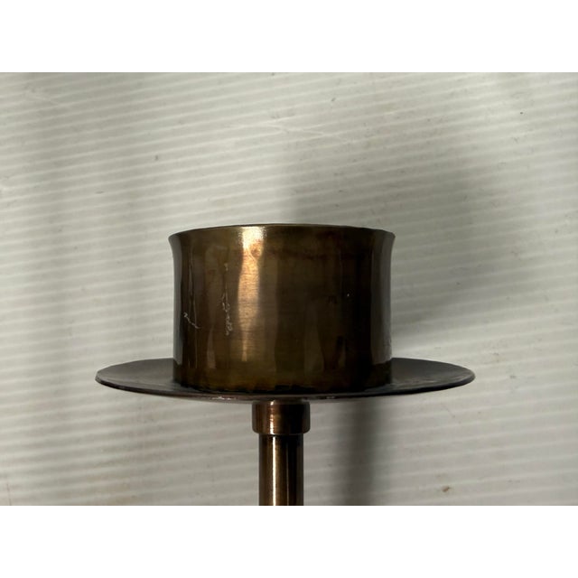 Brass Grag Studios Handcrafted Brass Frame Wall Sconces + Glass Shades, Pair For Sale - Image 8 of 12