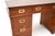 Brown Antique Yew Wood Military Campaign Style Pedestal Desk, 1950 For Sale - Image 8 of 9