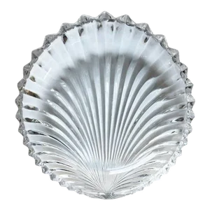Round Vintage Villeroy & Boch Glass Scalloped Shell Trinket Dish