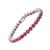 Ruby Red Antique 26.05 Ct Ruby Tennis Bracelet in Sterling Silver For Sale - Image 8 of 13