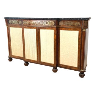 Regency Rosewood Breakfront Side Cabinet, 1815 For Sale