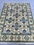 Cream and Blue Chobi Wool Rug, 3'10" X 5'4" For Sale - Image 4 of 13