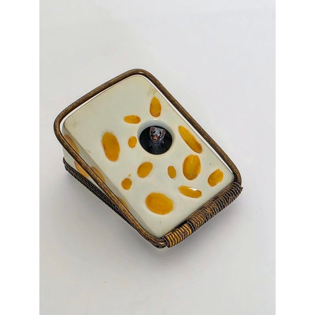 Adorable and whimsical Peint Main Limoges France trinket box in beautiful original condition. Box form is a mousetrap made...