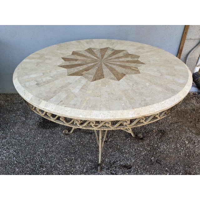 I'm very pleased to offer for sale this gorgeous large round French-style (dining/garden) table made by the highly...