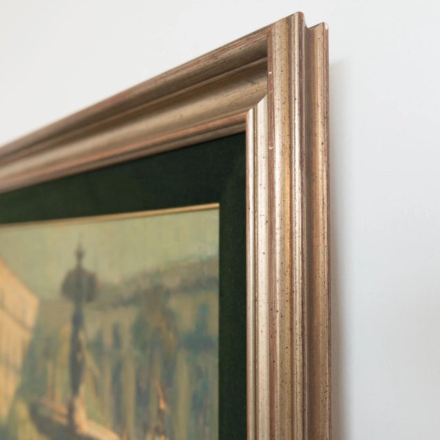 Plaça Reial (Royal Square), Barcelona, Oil on Canvas, 1950s For Sale - Image 6 of 10