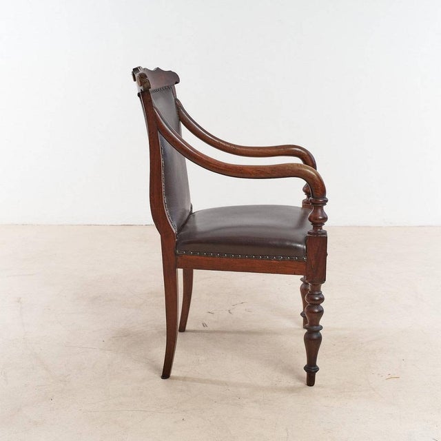 Early 19th Century Walnut Armchair For Sale - Image 3 of 6