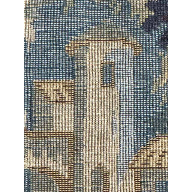 Vintage French Aubusson Style Jacquard Verdure Tapestry, 1970s For Sale - Image 15 of 18