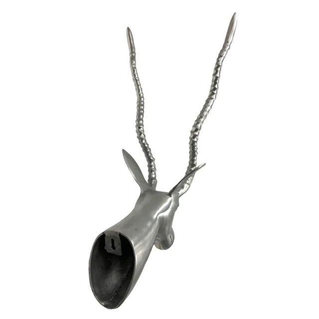 Pop Art 1980s Aluminum Antelope Head Sculpture For Sale - Image 3 of 5