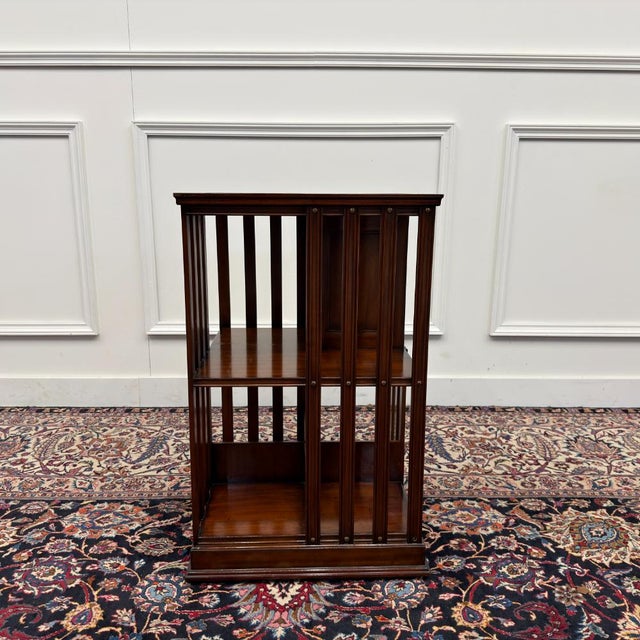 Brown Classic English Chesterfield Book Carousel For Sale - Image 8 of 13