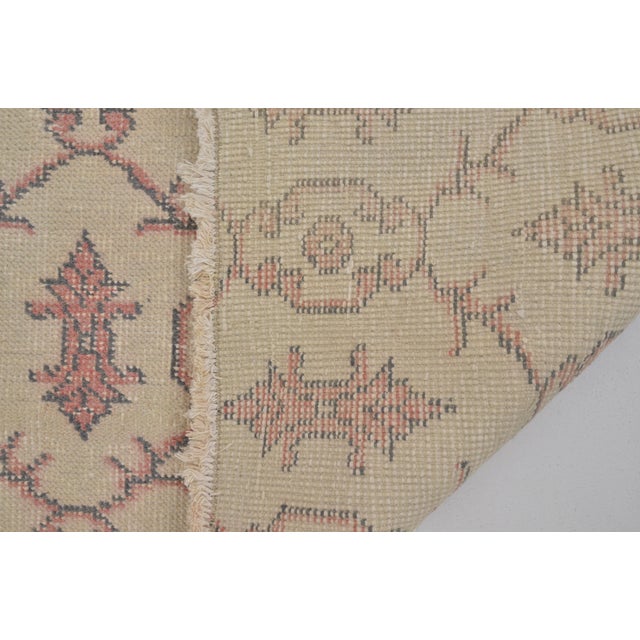 Home Living Oushak Vintage Carpet For Sale - Image 9 of 10