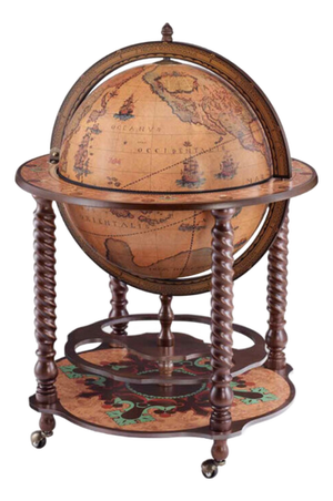Bacchus Bar Globe by Zoffoli Mappamondi