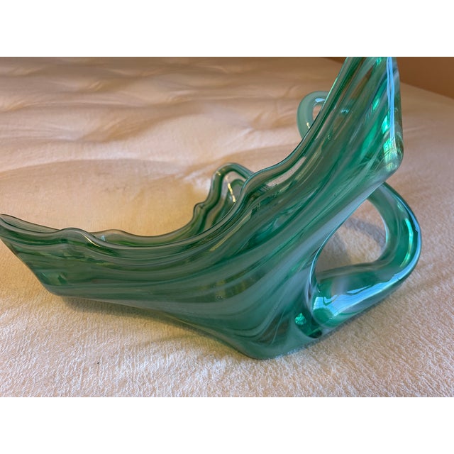 Mid 20th Century Vintage Mid-Century Murano Glass Swan-Shaped Centerpiece For Sale - Image 5 of 7