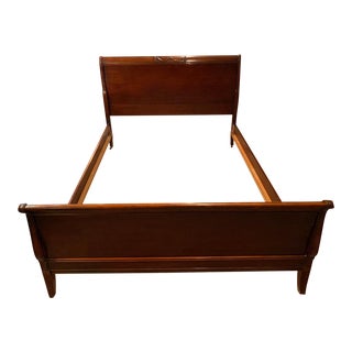 1950s Neoclassical Mahogany Bed Frame For Sale