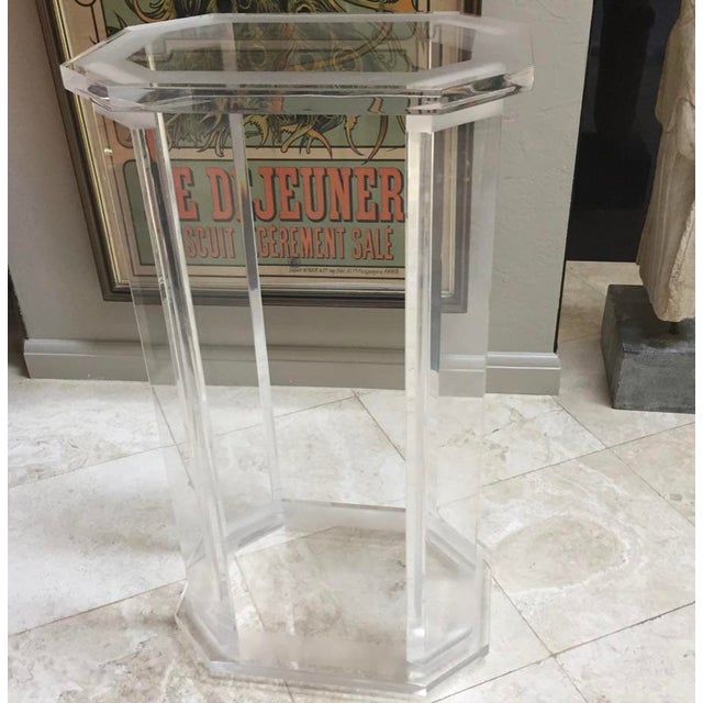 Tall Lucite 1970s Pedestal MidCentury Modern Charles Hollis Jones