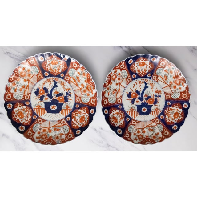 Large Antique 19th Century Meiji Japanese Imari Chargers, a Pair For Sale - Image 14 of 14