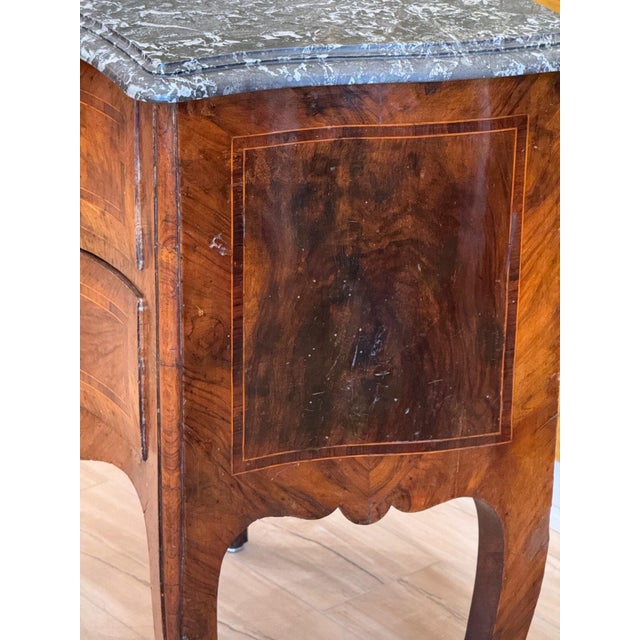 19th Century French Two Drawer Marble Topped Commode For Sale - Image 9 of 12