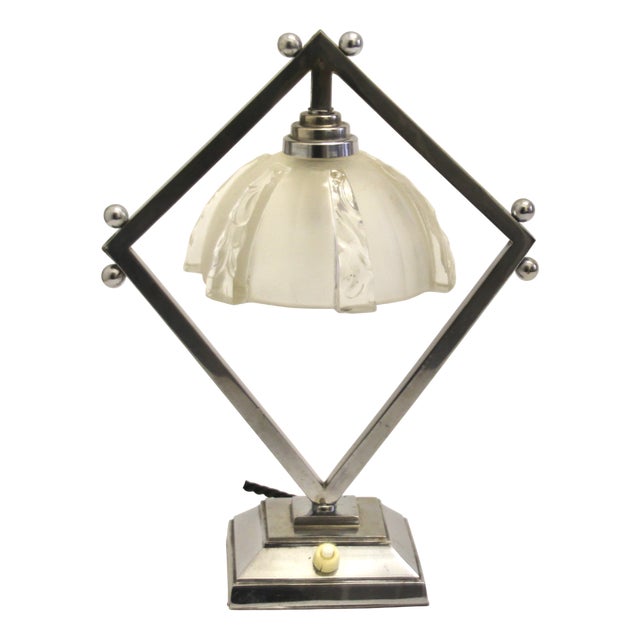 Art Deco Table Lamp attributed to Maison Petitot, France, 1920s For Sale
