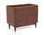 Ramseur Furniture Company Ramseur Furniture Mid Century Walnut Brass Diamond Front Record Cabinet Credenza Unmarked For Sale - Image 4 of 13
