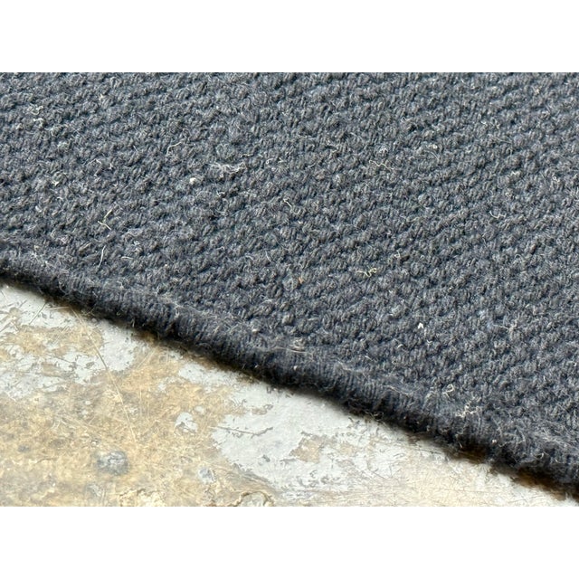 8ft 9in × 12ft 3in Four Hands Willow Offset Black Stripe Cotton Area Rug For Sale - Image 10 of 12