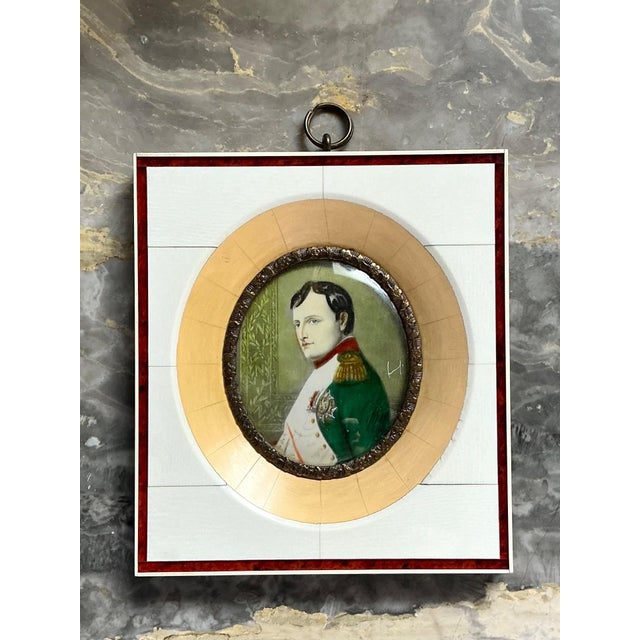 Vintage German Hand-Painted Portrait For Sale In West Palm - Image 6 of 12
