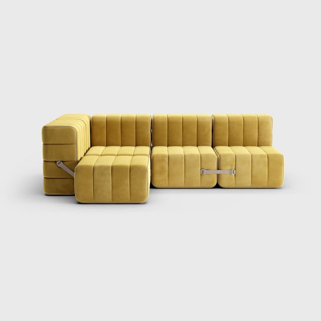 Contemporary Modular Three-Seater Sofa in Barcelona Fabric by Ambivalenz, Set of 9 For Sale - Image 3 of 18