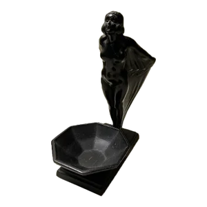 Vintage l.v. Aronson 1920 Art Nouveau Nude Metal Incense Burner