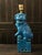 Vintage Turquoise Ceramic Foo Dog Table Lamp, 1960s For Sale - Image 9 of 9