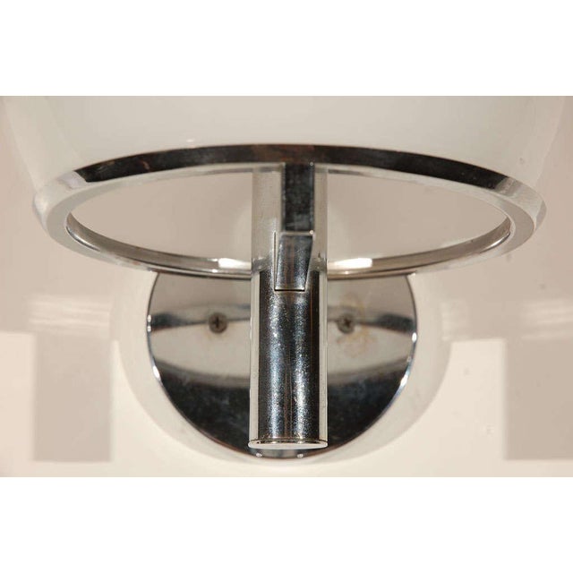 Mid-Century Modern 1960s Vintage Chrome and Glass Lightolier Sconce For Sale - Image 3 of 9