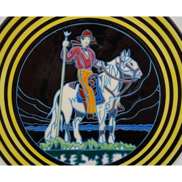 Art Deco 574 Plate Number by Jules Henriot Quimper for Etienne Laget, 1930s For Sale - Image 3 of 10