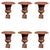 Brown Medici Vases in Cast Iron, 1850, Set of 6 For Sale - Image 8 of 8