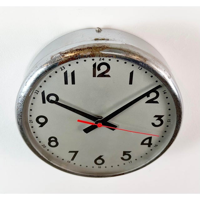 Vintage Wall Clock from PAl, 1950s For Sale - Image 4 of 18