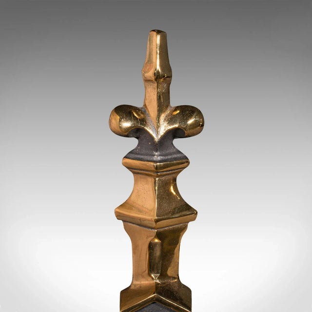 Metal 1900s Antique Victorian Art Nouveau Fireplace Set For Sale - Image 7 of 11