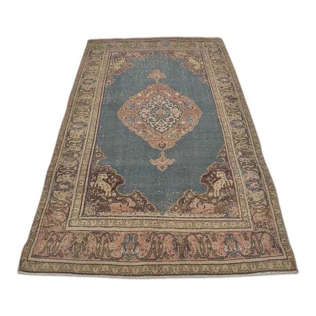 Mid 20th Century Multi-Medallion Geometric Tribal Area Rug For Sale