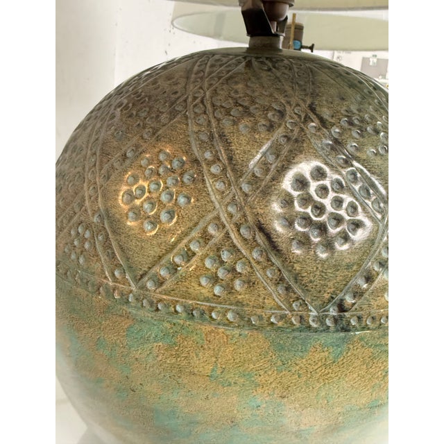 Moroccan Revival Ceramic Table Lamps, Pair For Sale - Image 11 of 12