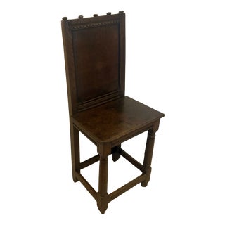 Antique English Oak Correction Chair, 1680 For Sale