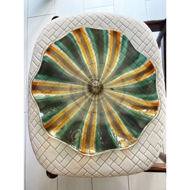 Silver Round Murano Glass Centerpiece Plate, 1980s For Sale - Image 8 of 12