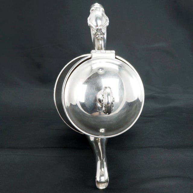 Large Victorian Silver Plate Coffee Pot Circa 1870 For Sale - Image 10 of 13