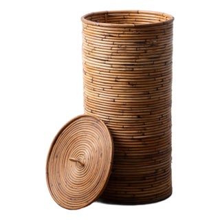 Italian Pencil Reed Umbrella Stand, c.1970 For Sale