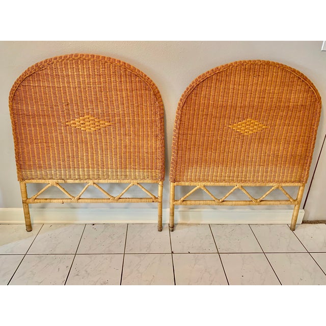 Vintage Wicker Twin HeadboardsA Pair Chairish