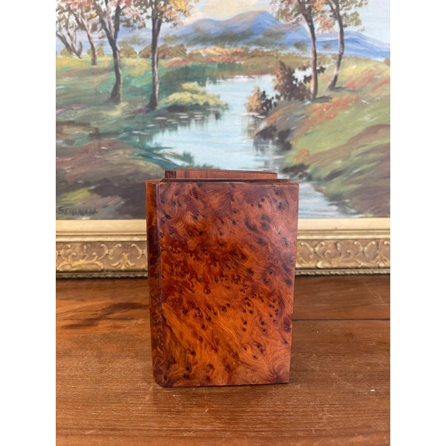 Wood Antique Likely Burl Wood Bookend With Carved Detailing and Hidden Compartment. For Sale - Image 7 of 11