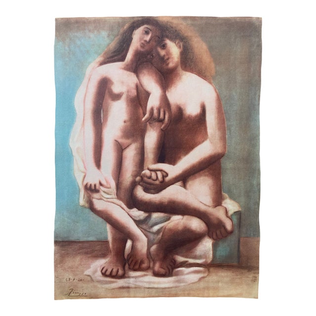 Two Nudes Lithograph, Signed Limited Edition, 1946, Mid-Century Modern For Sale