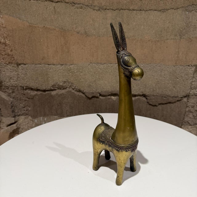 Brass Figurine Stylized Lama Mid Century Modern Decor For Sale - Image 12 of 15