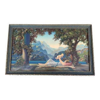 Vintage Framed Love’s Paradise Lithograph by R. Atkinson Fox, 1925 Print For Sale